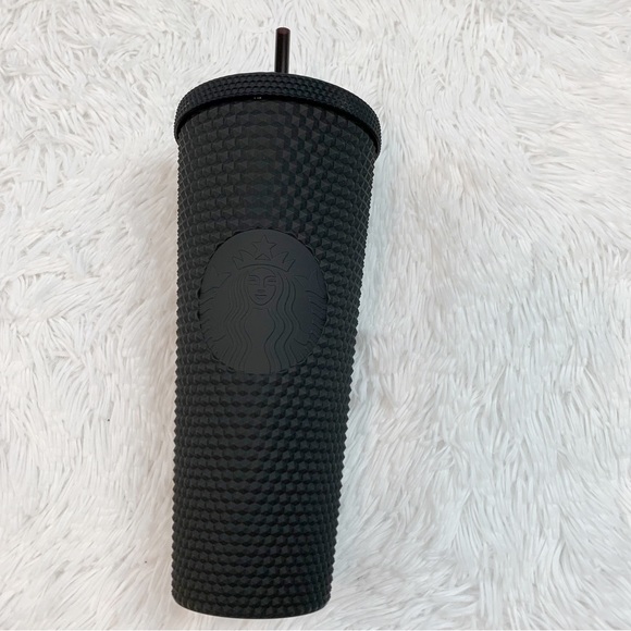 Disneyland Geometric studded Starbucks Tumbler with Straw matte Black 24oz - Picture 4 of 10